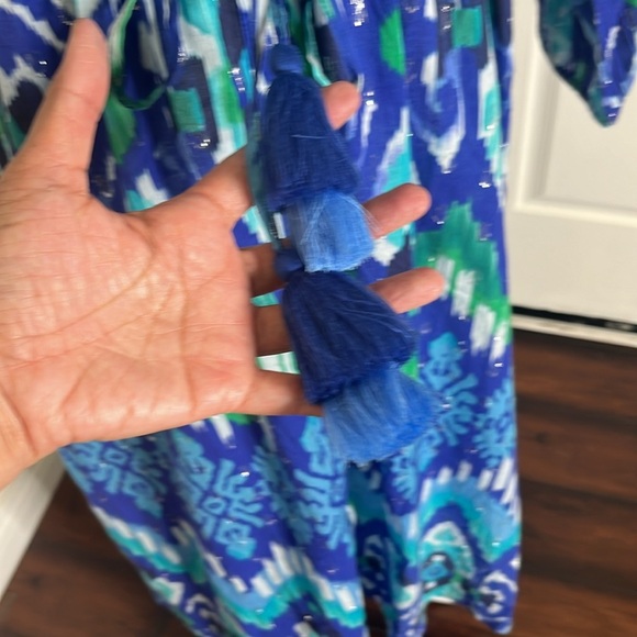 NWT Tommy Bahama Cala Azure Printed Cover Up Maxi Dress Womens sz L Beaming Blue - Picture 8 of 15